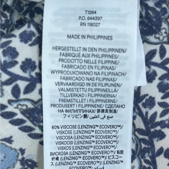 Boden wide sleeved relaxed Georgette blouse size 6 - Picture 10 of 11